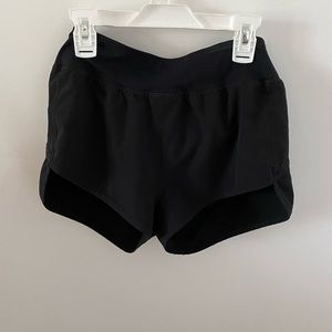 black workout shorts